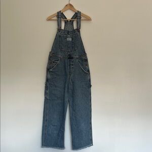 levi strauss & co 100% cotton vintage denim overalls, size small